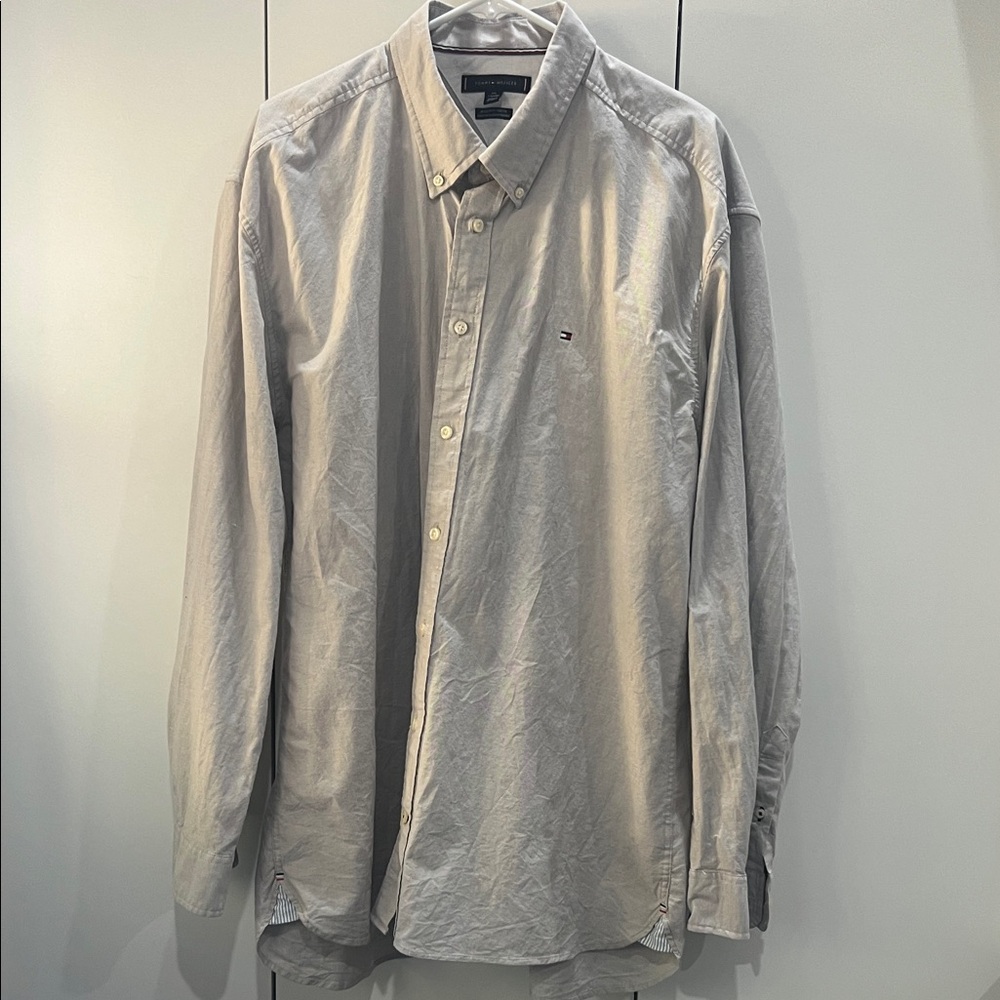 Tommy Hilfiger Light Beige Casual Button-Down Shirt